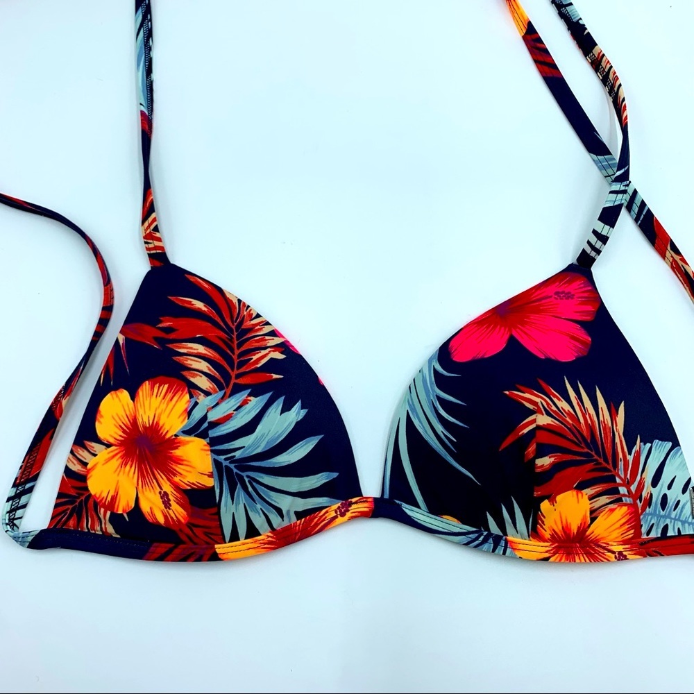 PINK Victoria's Secret Hawaiian Floral Bikini Top: Large The Colors 💙♥️🌺💐